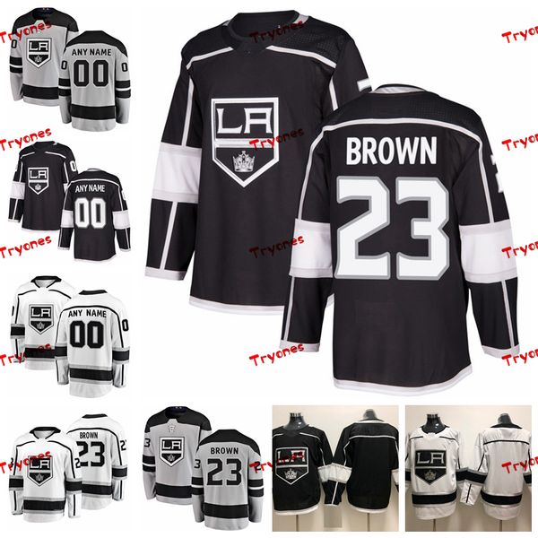 

2019 customize dustin brown los angeles kings stitched jerseys custom alternate grey shirts #23 dustin brown hockey jerseys s-xxxl, Black;red