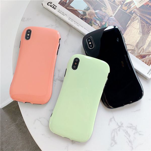 

super anti-knock soft silicone simple small waist phone case protect cover shockproof soft cases for iphone x xr xs max 6 7 8 plus