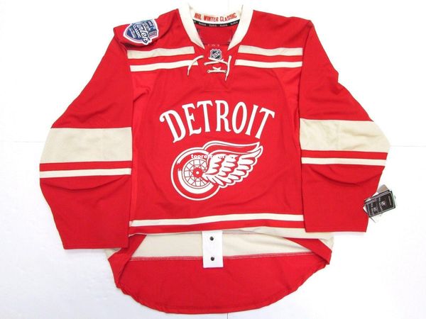 

custom detroit red wings 2014 winter classic edge 2.0 7287 jersey stitch add any number any name mens hockey jersey xs-6xl, Black;red