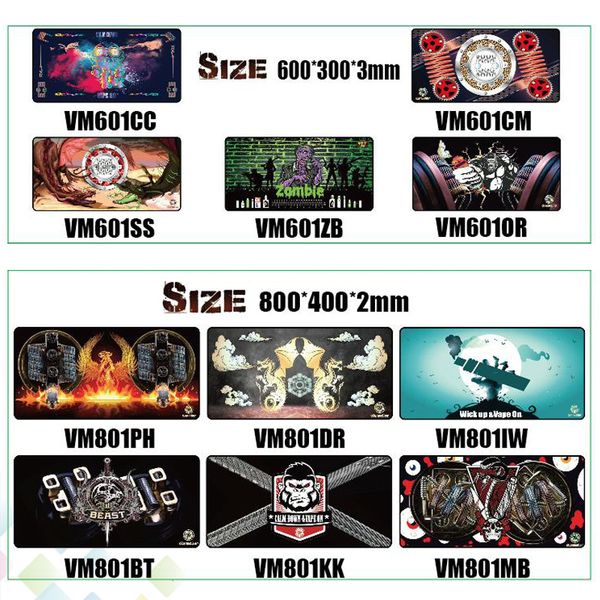 

Vape Mats Cartridges Watarproof Wire Building Pad Workbench Worktable 11 Styles Display Mod RDA RTA dank vapes