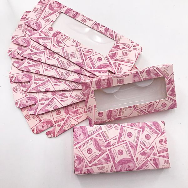 

eyelashes box 2020 new style dollars lashes box custom private label logo pink good selling box