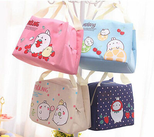 

cute portable insulated lunch bag girls picnic tote box