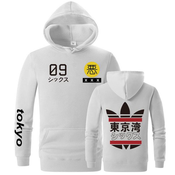 

tokyo japanese hoodies mens teenager clothing letters hooded sweatshirts spring autumn clothes, Black