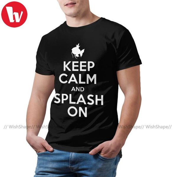 

magikarp тенниска успокойся и выплеска t-shirt 100 процентов хлопка с коротким рукавом майка симпатичные tshirt, White;black