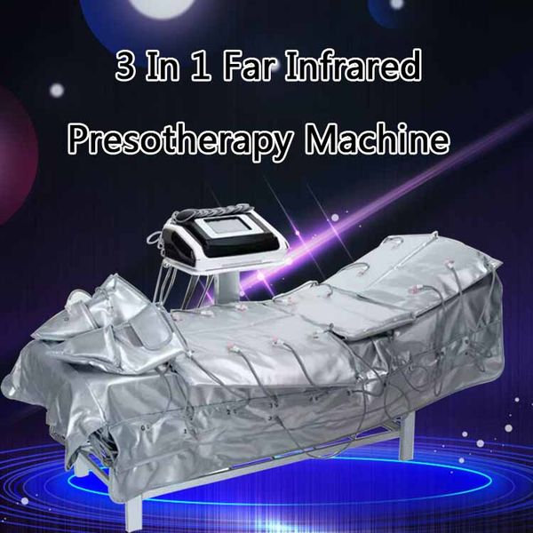 

3 in 1 far infrared pressotherapy ems electric muscle stimulation sauna air pressure pressotherapy lymph drainage body slimming equipment