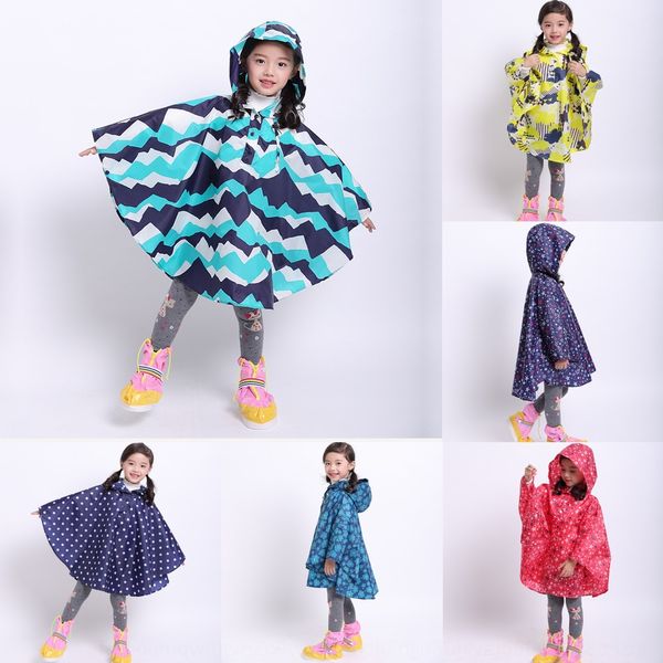 

q6sel printed thin raincoat kindergarten boys and girls children's printed thin cloak raincoat cloak backpack children's backpack, Red;brown