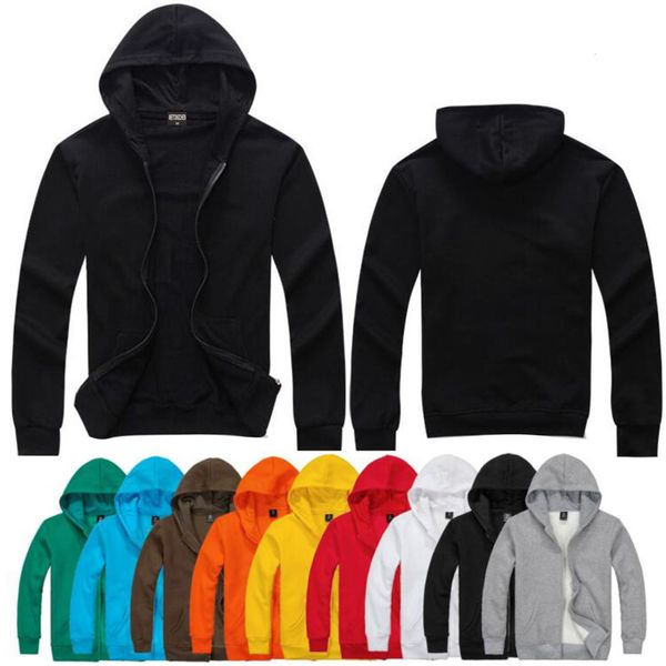 

autumn winter zipper men casual hoodies 2019 fashion long sleeve sweatshirt cardigan male black red grey solid streetwear jacket