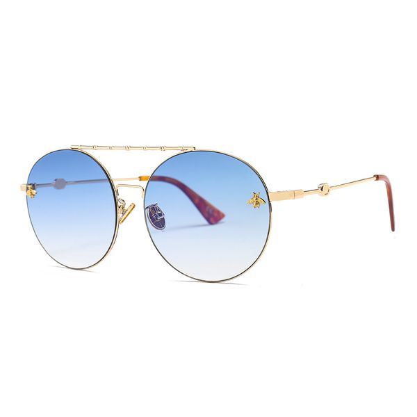 

fashion round sunglasses for women brand design luxury double beam frame sun glasses men goggles vintage oculos goggles 22054df, White;black