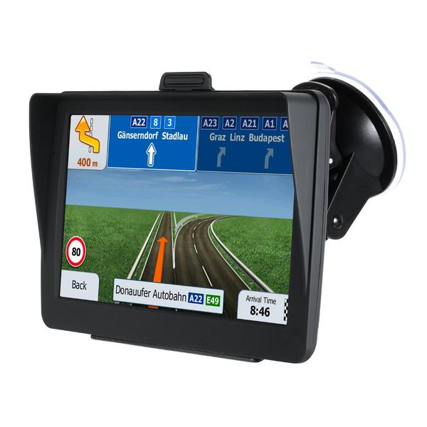 

7"hd gps navigation system 8g voice guidance and directional speed limit alerts with 3d europe/north americe maps