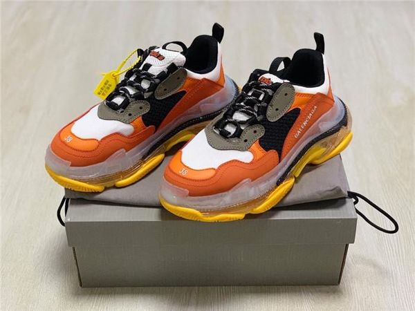 

high-end quality couple men's and women's casual sports shoes paris crystal air cushion bottom men's shoes 07, Black