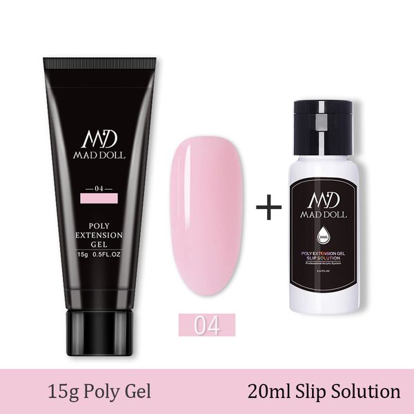 

2pcs/set 15g nail acrylic poly extension gel pink white clear uv led builder nail gel tips slip solution liquid quick extension, Red;pink