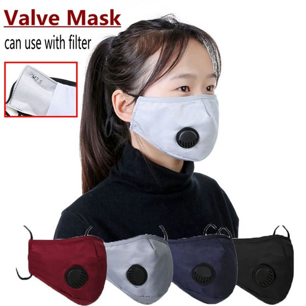 

Маска для лица Anti-Dust с ушной дыхательный клапан Регулируемый многоразовый Mouth Маски Мягкие дышащий пыле Защитные маски HA1193