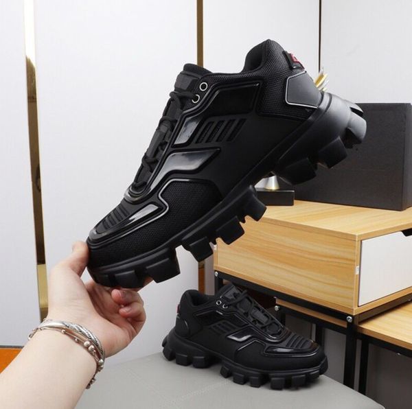 

cloudbust thunder knit sneakers mens luxury designer casual shoes mens classical casual shoes fabric rubber trainers outdoor h114, Black