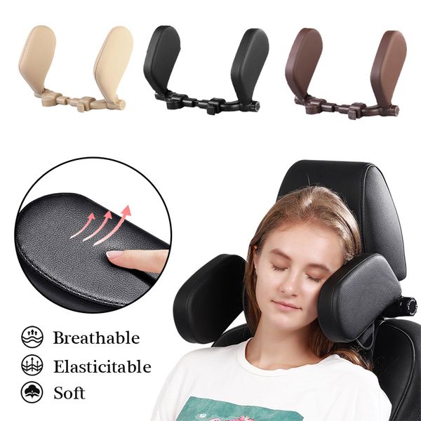 

car neck pillow seat headrest pillow support solution cushion leather memory foam for kids and adults travel sleeping