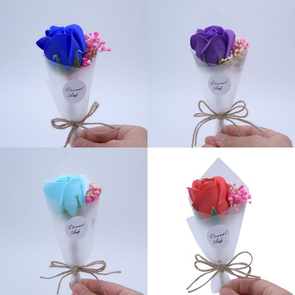 

high grade simulation soap flower workmanship diy bouquet delicate valentine gift artificial flowers 2 6xf ww