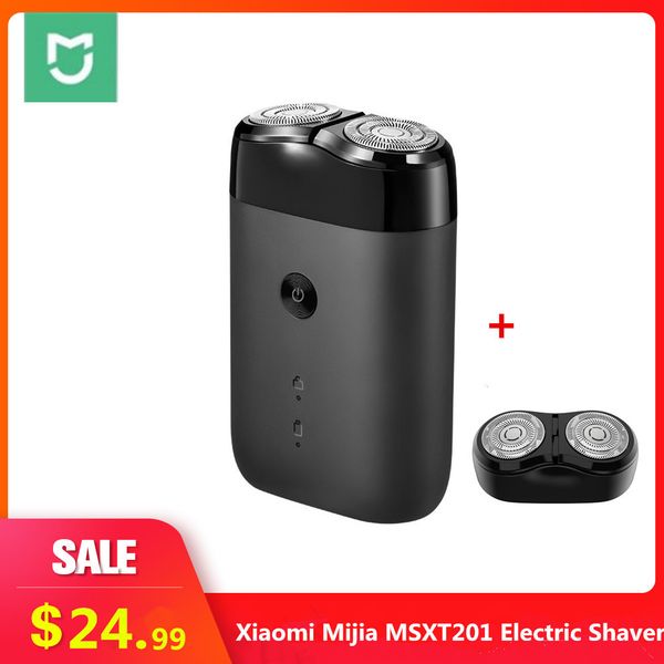 

original 2019 mijia msx201 electric shaver for men rotating 2 floating head portable waterproof usb rechargeable razor