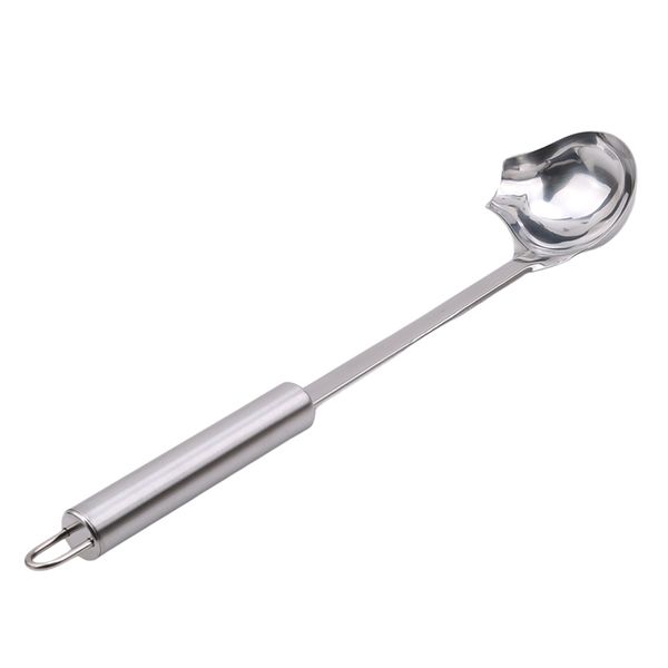 

1pc stainless steel duck mouth shaped long spoon hanging handle pot soup ladle spoon tableware scoop long handle scoop