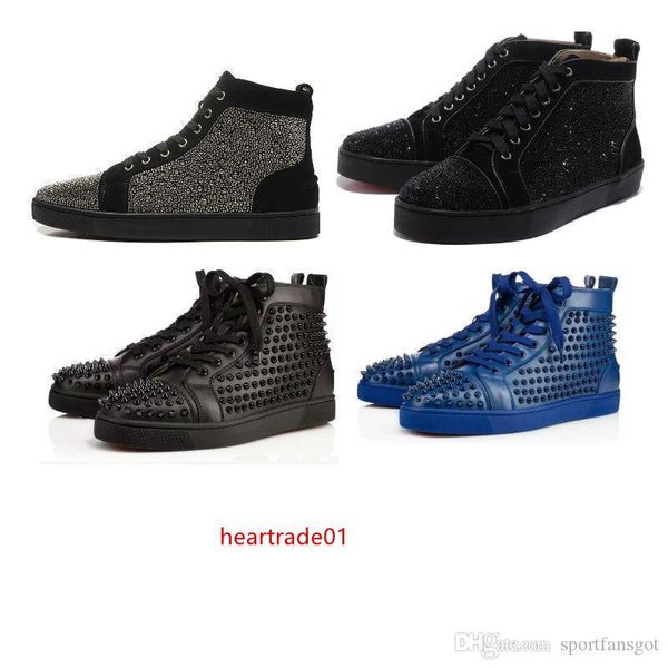 

red bottoms designer boots brand studded casual shoes designer sneaker brand flats shoes for men women party lovers genuine leather sneakers