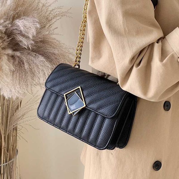 

female messenger bag metal chain shoulder fashion small square bag handbag wallet
