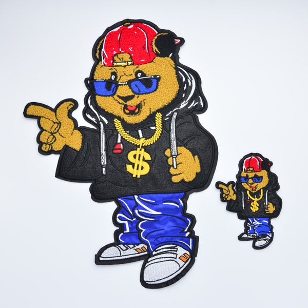 

вышивка синель медвежьи заплатки для курток, вышитые полотенца, медвежьи значки, аппликации для джинсов, заплатки для одежды ch02611, Black