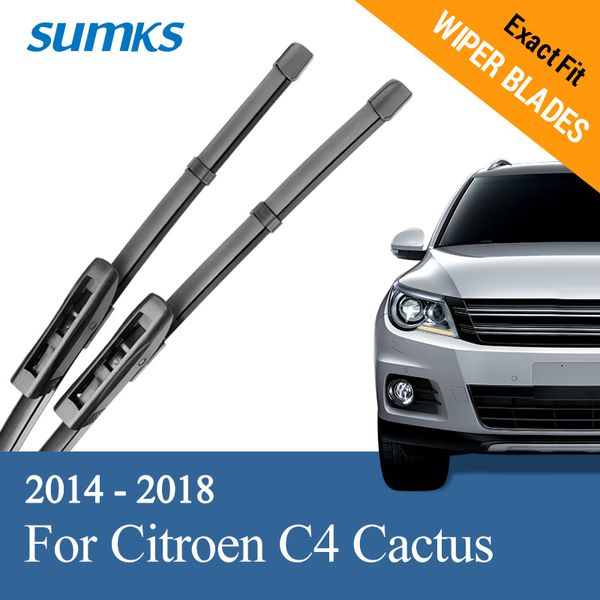 

sumks wiper blades for c4 cactus 26'&17' fit bayonet arms 2014 2015 2016 2017 2018