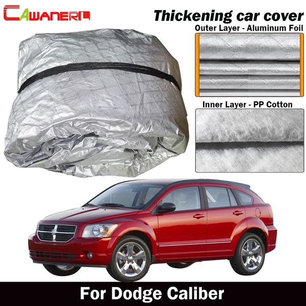 

cawanerl three layer thick car cover outdoor sun shade rain hail snow dust resistant cover waterproof for dodge caliber