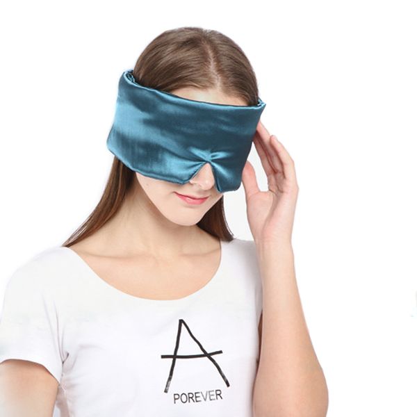 

breathable silk sleep eye mask soft portable rest blindfold cover shade travel eyepatch memory sponge natural sleeping eye band