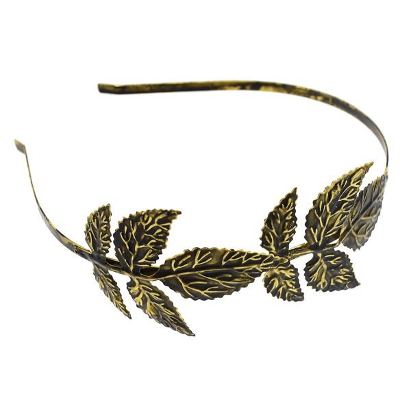 

fashion retro style hair bands for women wedding alloy bronze leaf hair headbands girls bride hair accessories, White;golden