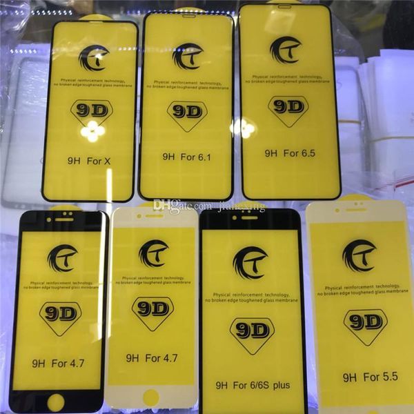 

бесплатная доставка для iphone xs max x 7 8 plus 9d премиум закаленное стекло пленка анти-кратч протектор экрана высокое качество полный кра