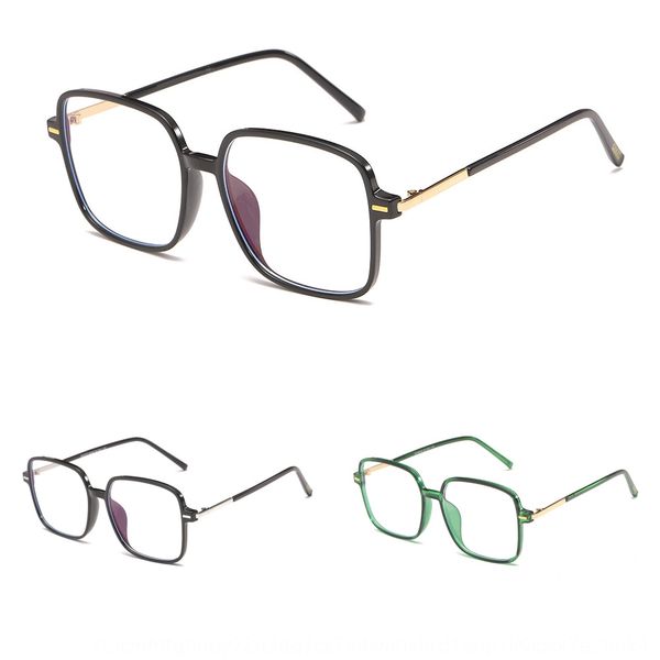 

anti-blu-ray square plain face tr90 2020 plain tide big black myopia glasses frame myopia glasses frame, Silver