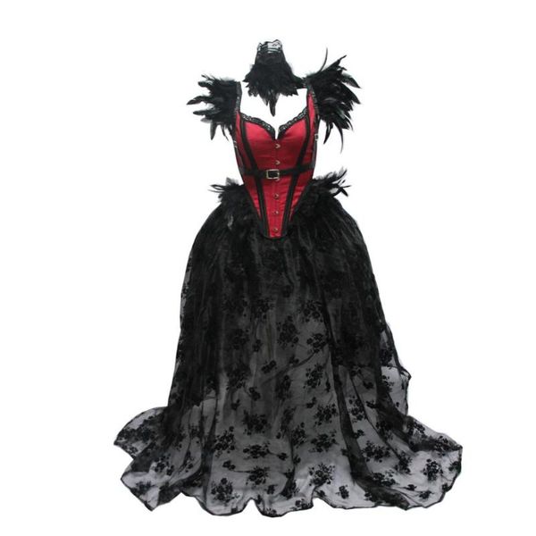 

bustiers & corsets corset dress floor length flowers sets holidays costumes, Black;white