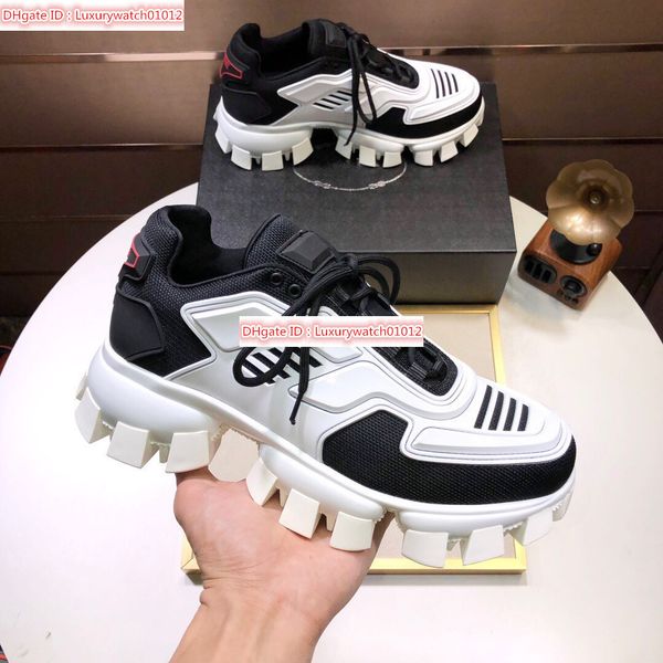 

2019 men low casual shoes lates p cloudbust thunder lace up sneakers 19fw capsule series color matching men's platform sneakersl26, Black