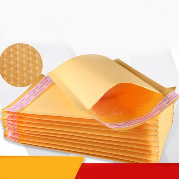 

50pcs kraft bubble film bags envelope courier bags waterproof packaging mailing shipping self-seal (15x21+4cm