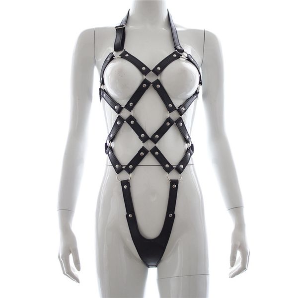 

harness faux women restraint bondage harness female wear for fetish body products bondage sh190802 leather games ujfoq