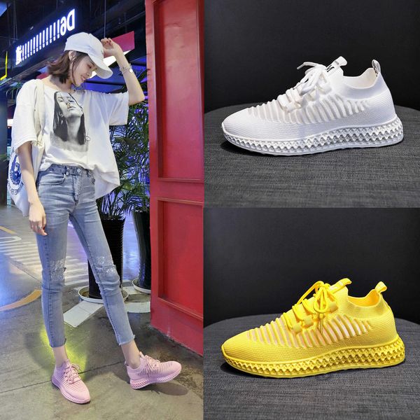 

small white shoes woman 2020 summer and autumn style baita street time student light run ventilation network noodles sneakers ins tide 35-40