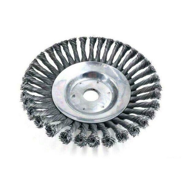 

solid steel wire wheel garden lawn brush lawn mower head outdoor trimmer yard grass mower removal mowing tray removing brush