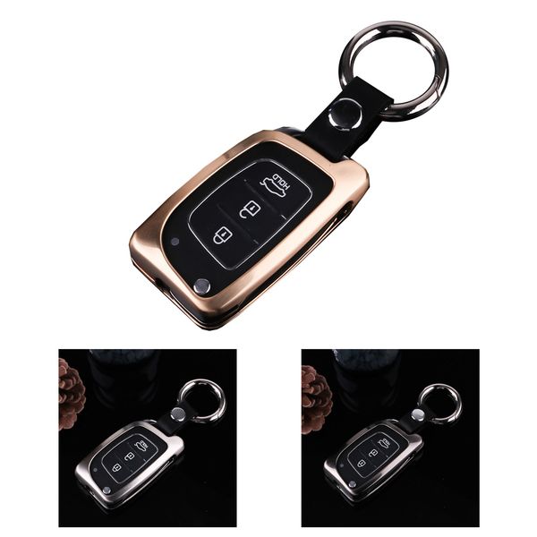 

for elantra tucson i40 i20 i10 key cover remote case car bag holder fob protective smart remote shell kirsite brush