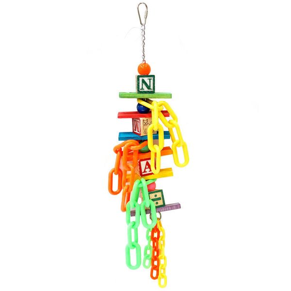 

bird parrot gnaw building block plastic chain toys 148g