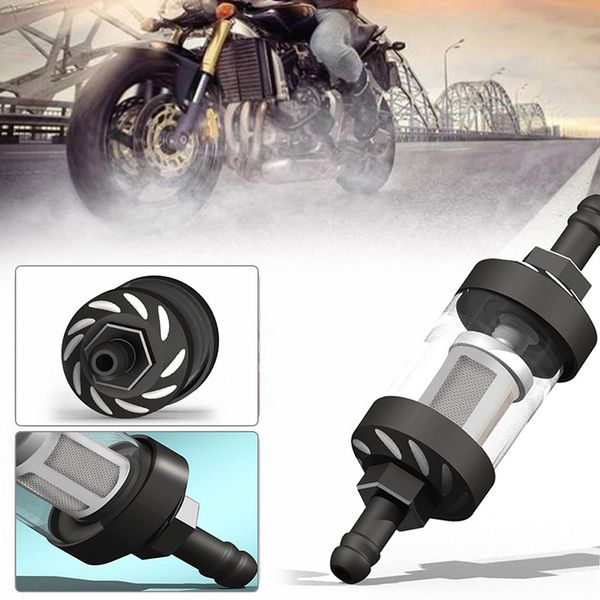 

cnc connector fuel filter for motocross atv motorcycle gas fuel oil filter 8mm/0.31inch