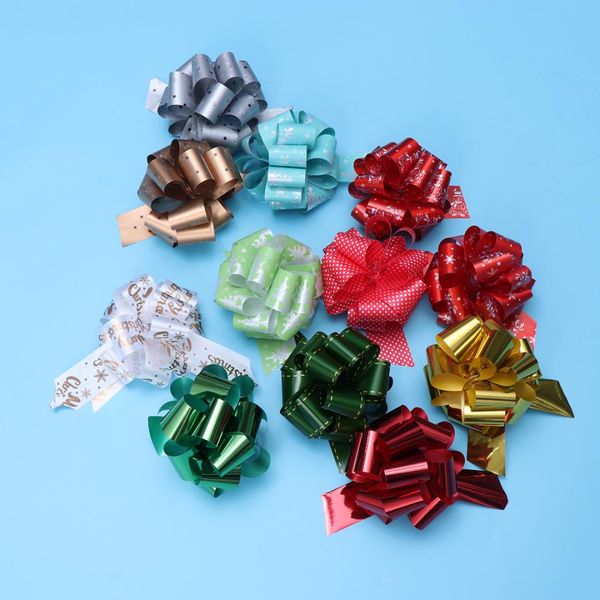 

36pcs christmas diy pull bows creative manual ribbons bow styling gift wedding decoration christmas tree decoration