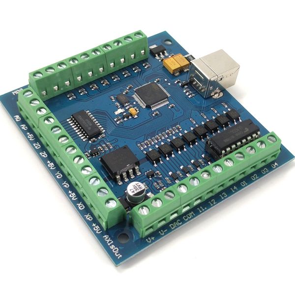 

wsfs cnc mach3 usb 4 axis 100khz usbcnc smooth stepper motion controller card breakout board for cnc engraving 12-24v