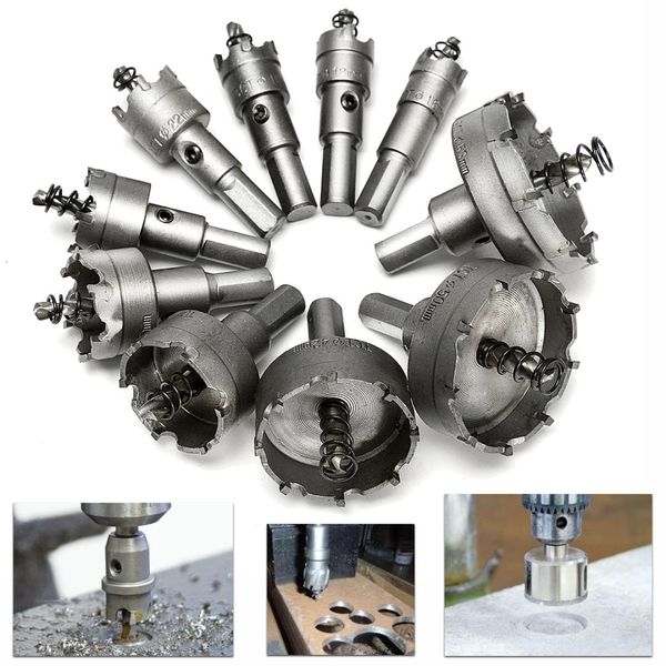 

1pcs carbide tip hss drill bit saw set metal wood drilling hole cut tool for installing locks 16/17/19/20/21/22/23/25/28/32/50mm