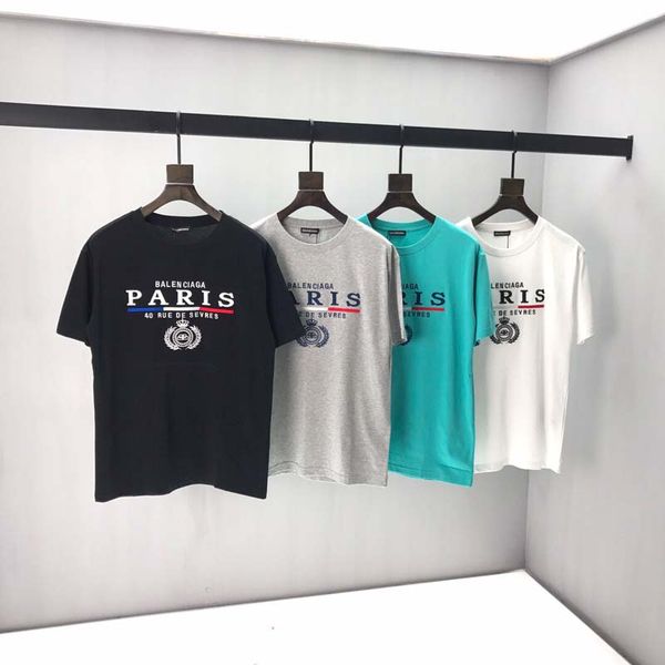 

2020 high-quality printed short-sleeved t-shirt logo shirt cotton crew neck ladies short-sleeved t-shirt eu size s--l-xl-xxl, White