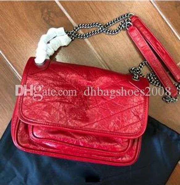 

pleated style small crossbody bags for women 22cm 28cm real leather chain shoulder bag designer totes for ladies