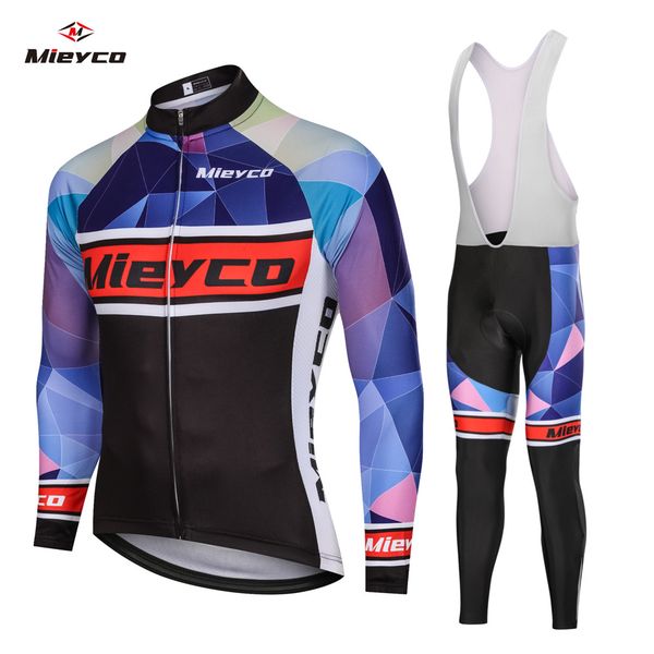 Men Cycling Jersey Bicycle Clothing MTB Bike Long Sleeve Pants Set Sport Wear
