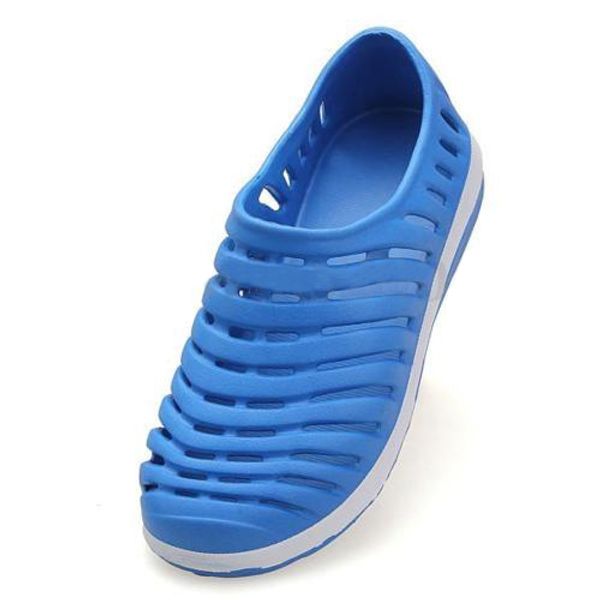 

dcos men summer hollow flat beach rubber sandal slipper shoes, Black