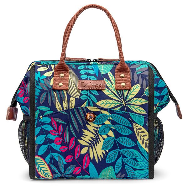 

lunch bag, large capacity heat preservation bag, large open class outdoor hand-held heat preservation picnic bag, Blue;pink