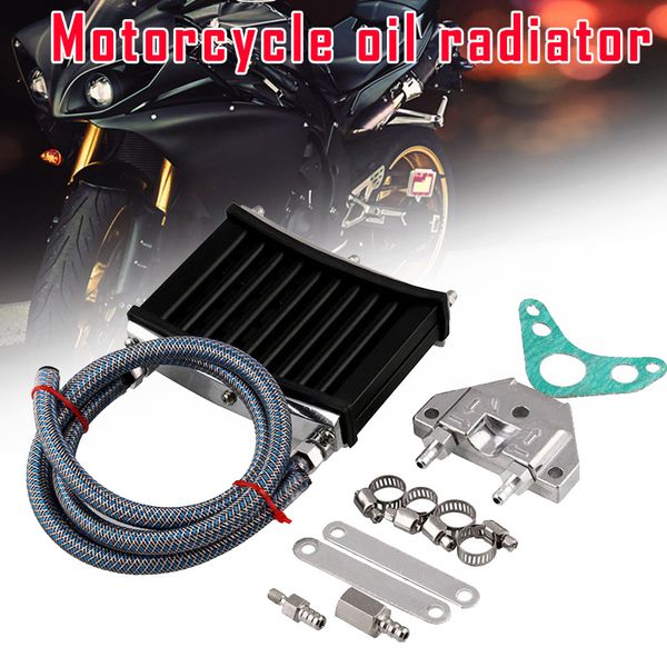 

motorcycle engine oil cooler aluminum cooling radiator kit for 125cc 140cc 150cc nj88