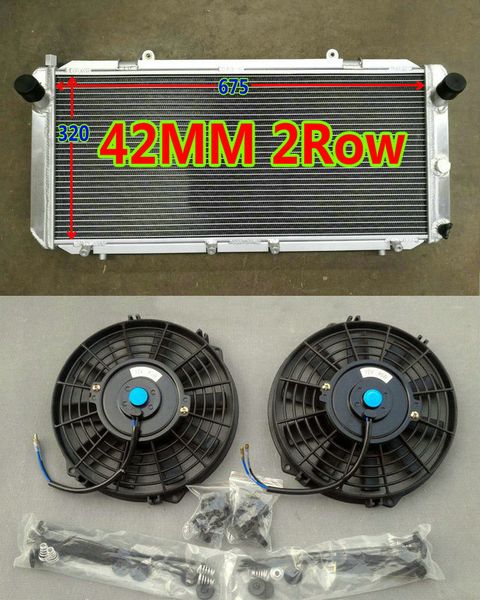 

aluminum radiator +fans 1990-1997 for mr2 sw20 3sgte mt 1996 95 1994 93 92