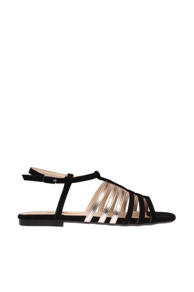 

pearl genuine leather black women 's sandals 120130002323